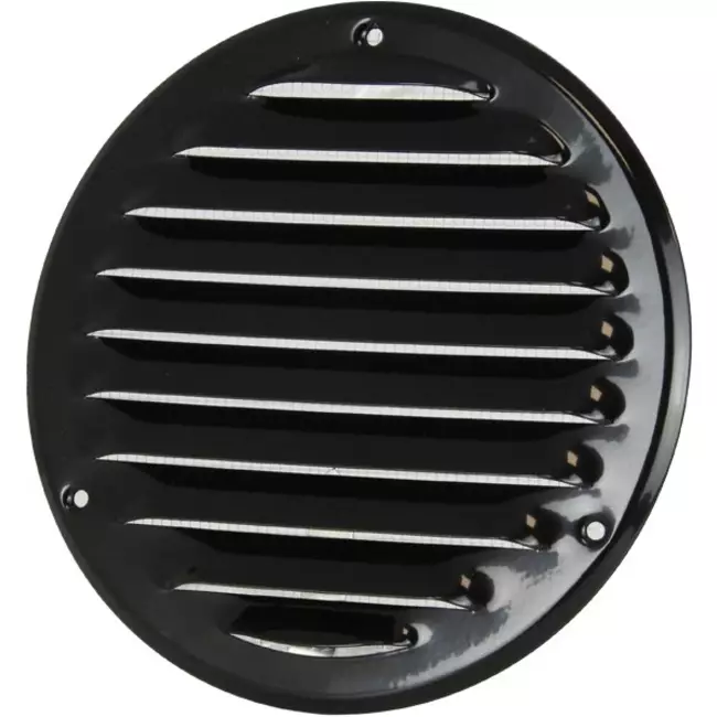 Rejilla de ventilación metálica redonda Ø 125mm negro - MR125M - RAL9005