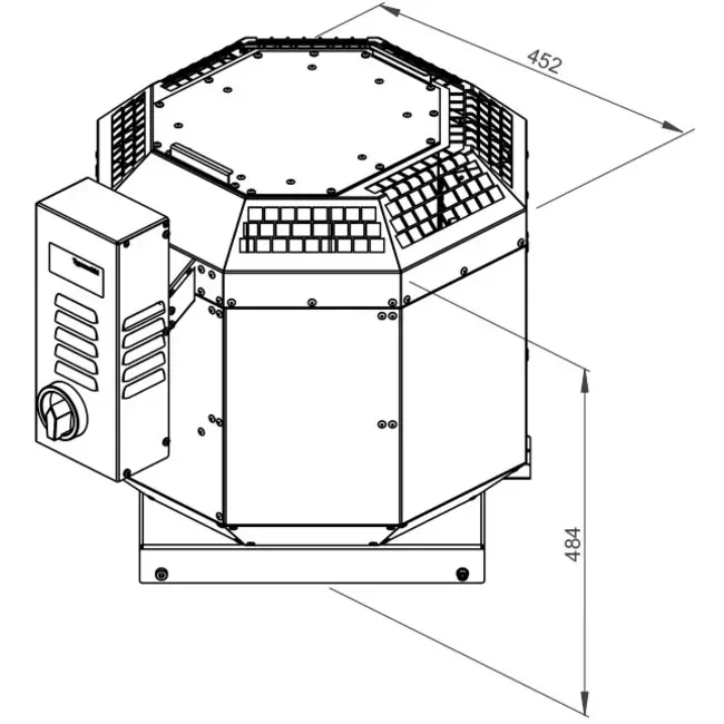 Extractor de tejado gases de combustión vertical - DVN 250 D2 F4 30