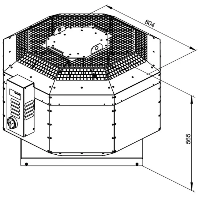 Extractor de tejado aislado gases de combustión - DVNI 400 D4 F4 30