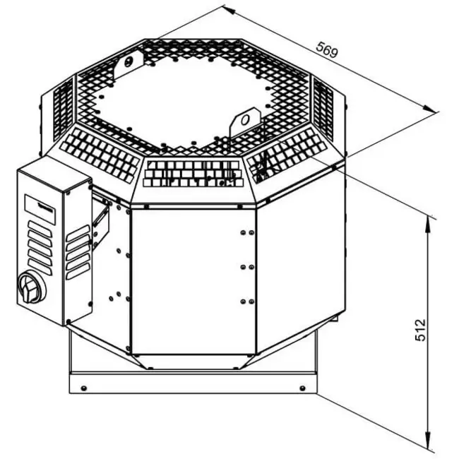 Extractor de tejado catering con frecuencia controlada - DVN 315 D2 30