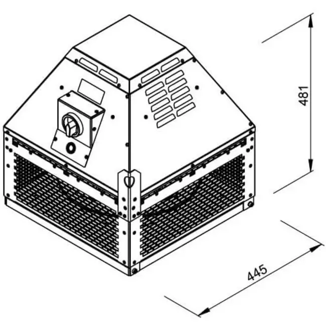 Extractor de tejado gases de combustión horizontal - DHN 315 D2 F4 30
