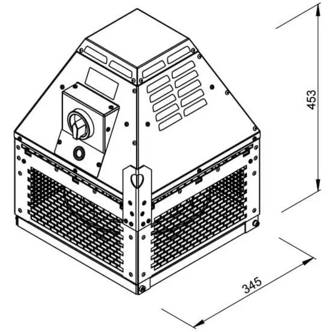 Extractor de tejado gases de combustión horizontal - DHN 250 D2 F4 30