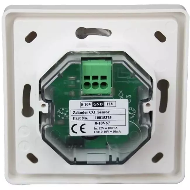 Sensor de CO2 Zehnder 0-10 V 67 empotrado