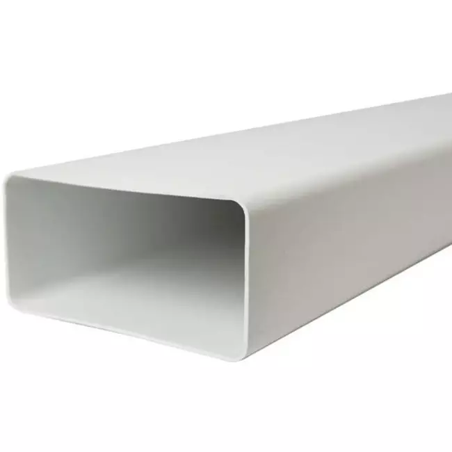 Conducto rectangular de plástico 110x55 mm longitud = 1 metro - K-1