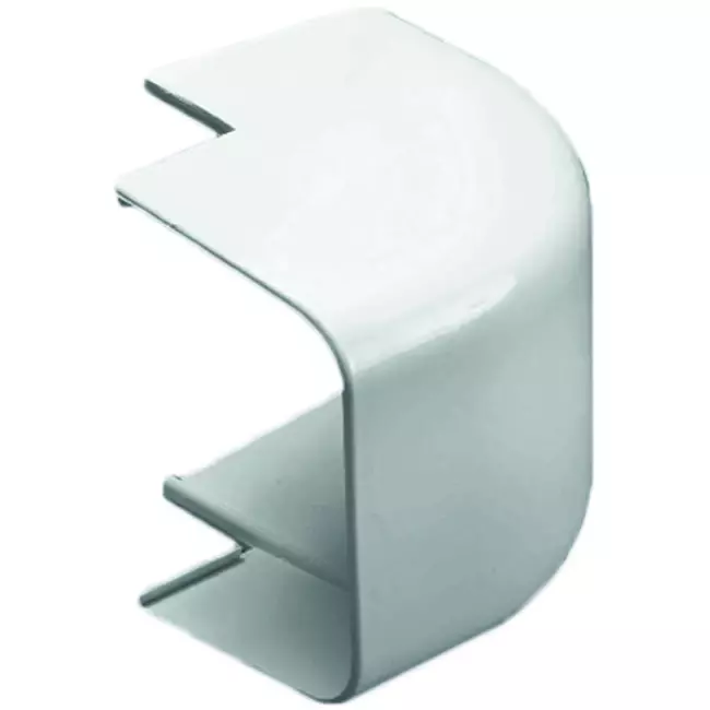 Conducto de climatización Climaplus Ángulo codo exterior 125 x 75mm RAL 9010 BLANCO