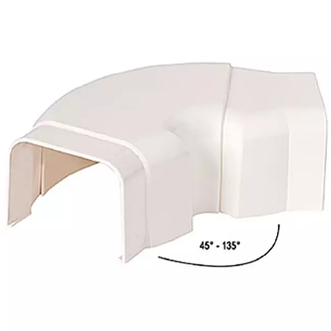 Conducto climatización Climaplus Codo regulable 90x65mm RAL 9010 BLANCO