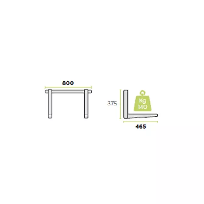 Mueble exterior Rodigas Consola mural 800x375x465mm