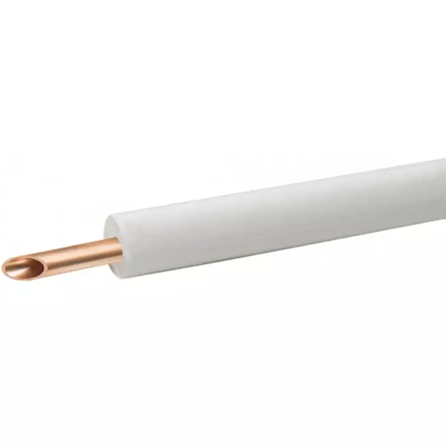 Tubo de refrigeración CUPEX de aislamiento simple 1/4, 25 metros