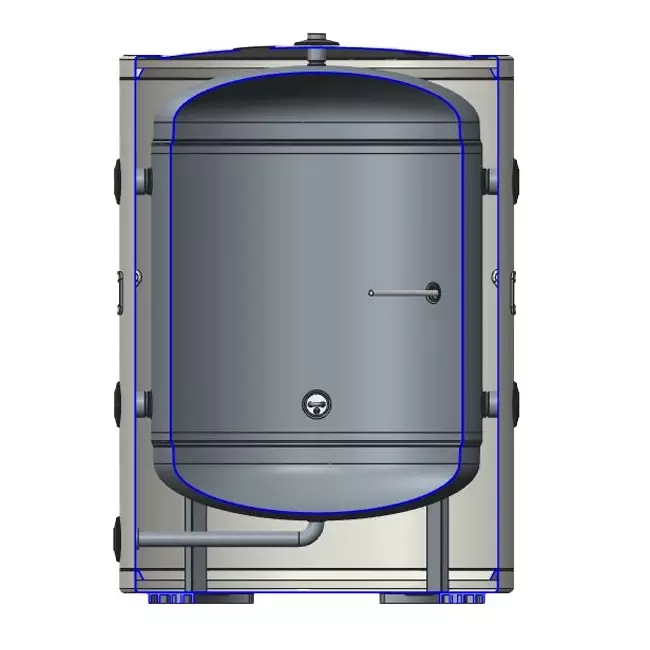 Tanque tampón de acero inoxidable Duplex 100L con resistencia de 2KW