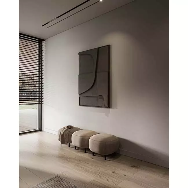 Difusor de ranura sin marco Ergovent 1050 mm con diámetro de conexión de 75 mm - modular - 1 ranura