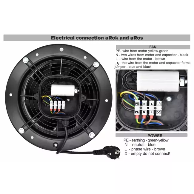 Ventilador axial redondo 300 mm - 2330 m³/h - aRos