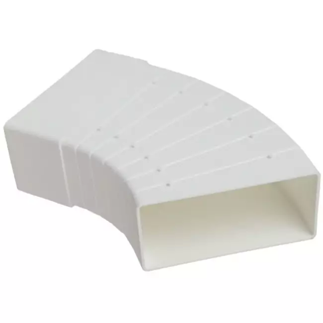 Codo horizontal rectangular de plástico 15-60º 110x55 mm - KLH15-60