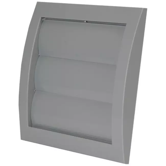 Rejilla de ventilación de lamas de ventilación por sobrepresión de 150x150 de diámetro: 100 gris - ND10ZP