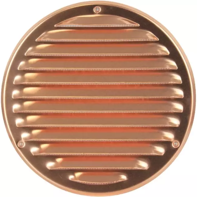 Rejilla metálica de ventilación redonda Ø 160 mm cobre - MR160Cu