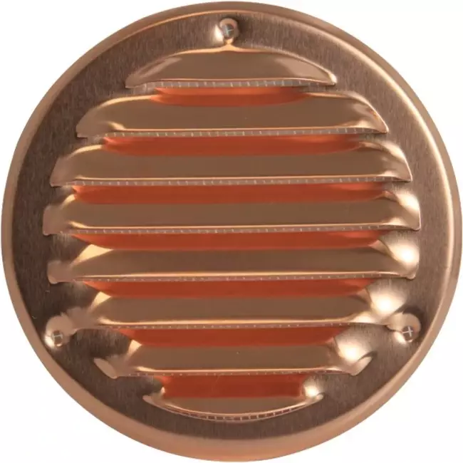 Rejilla metálica de ventilación redonda 100 mm cobre - MR100Cu