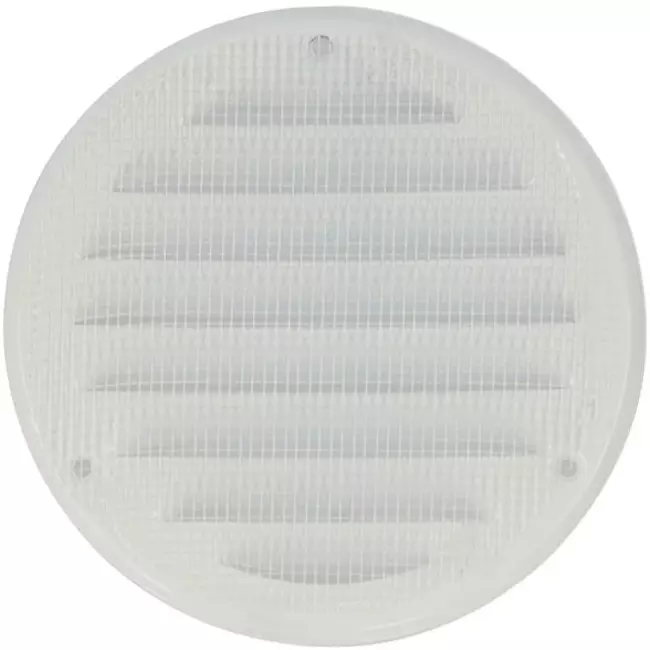 Rejilla metálica de ventilación redonda Ø 160 mm blanco - MR160 - RAL9016