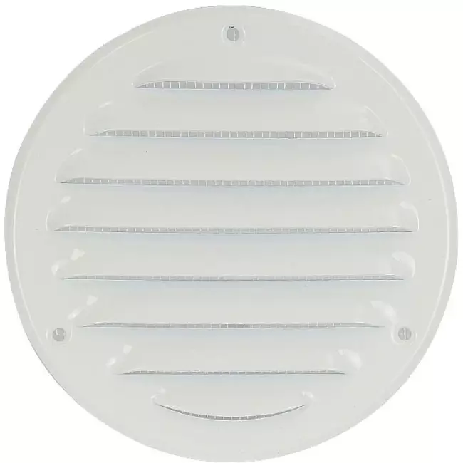 Rejilla metálica de ventilación redonda 100 mm blanco - MR100 - RAL9016