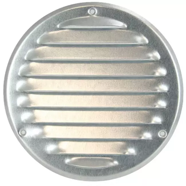 Rejilla metálica de ventilación redonda Ø 200mm zinc - MR200ZN