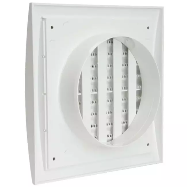 Rejilla de pared controlable de 190x190 de diámetro: 125 blanco - ND12R
