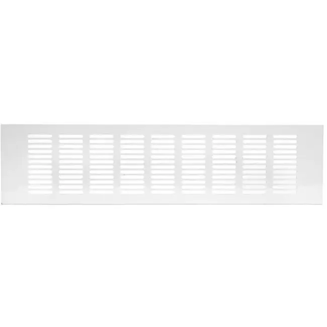 Rejilla de zócalo de aluminio - blanco L=400mm x H=100mm - RA1040