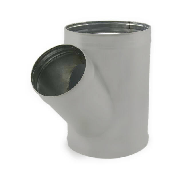 Spiro t-piece 250 mm diámetro 125 mm (45 grados) (sendz. galvanizado) RAL7035