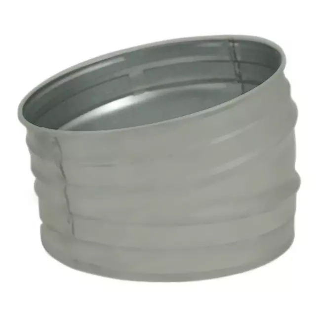 Ronde Spiro bocht 15° Ø 100mm - maatwerk RAL7035