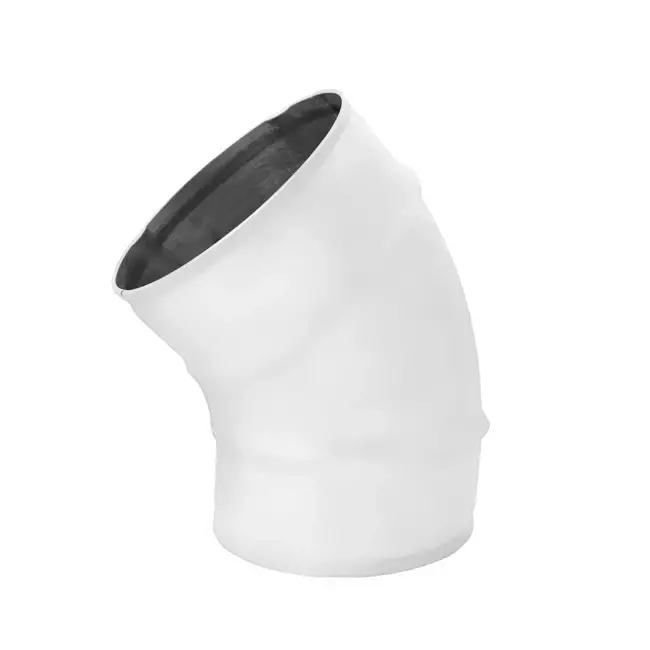 Spiro codo 180 mm 45 grados (sendz. zincado) RAL9010