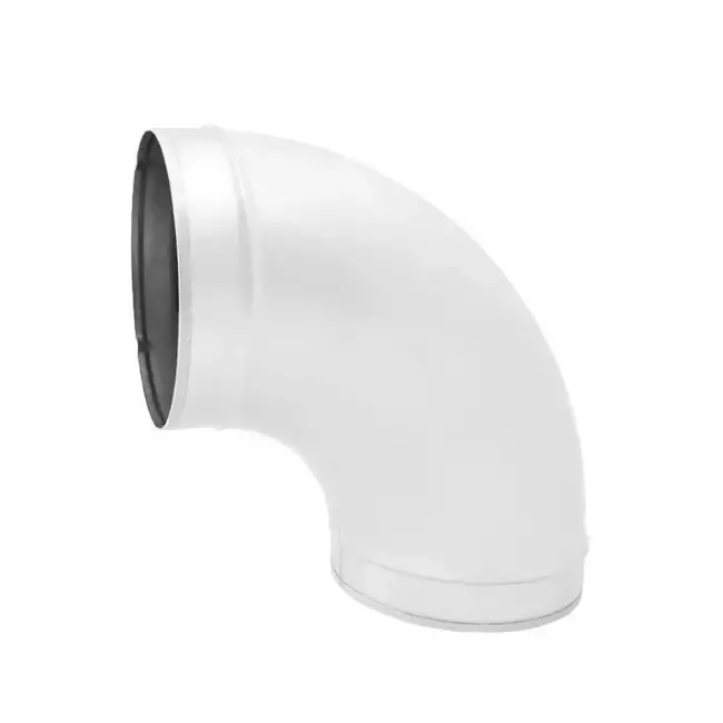 Codo helicoidal redondo 90º Ø 100 mm para tubos helicoidales - a medida RAL9010