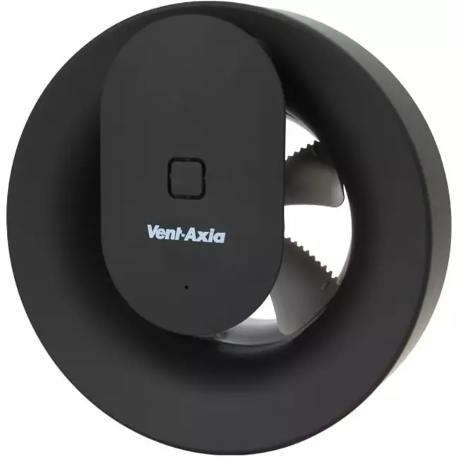 Extractor de baño Svara con temporizador, sensor de humedad y de luz, 100-125 mm (controlado por aplicación) NEGRO
