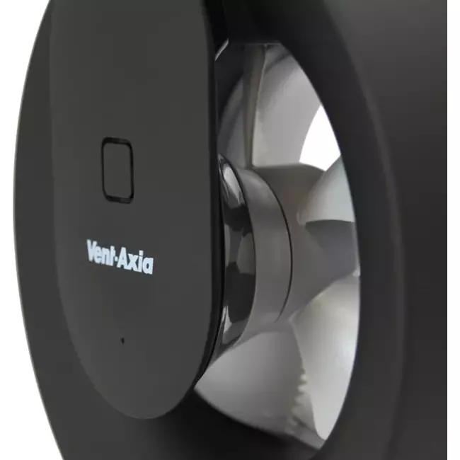 Extractor de baño Svara con temporizador, sensor de humedad y de luz, 100-125 mm (controlado por aplicación) NEGRO