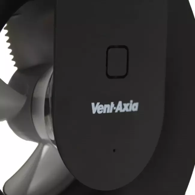 Extractor de baño Svara con temporizador, sensor de humedad y de luz, 100-125 mm (controlado por aplicación) NEGRO