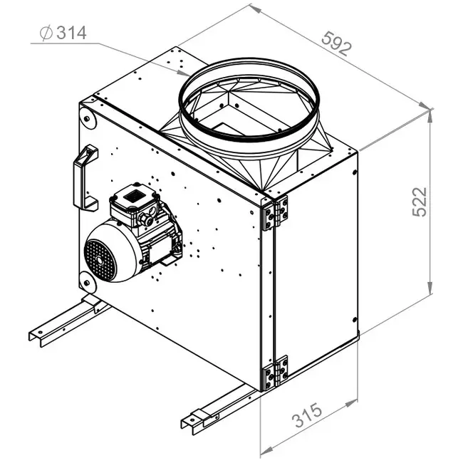 Extractor de caja gases de combustión F400 - MPS 280 D2 F4 30