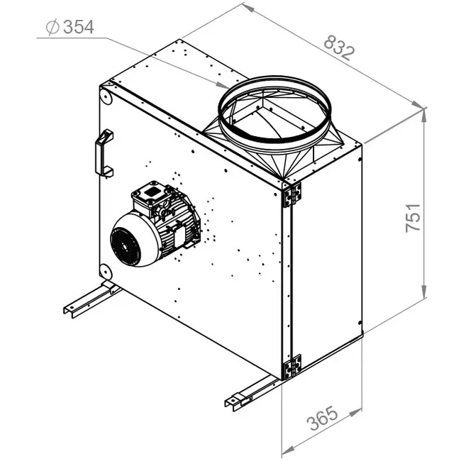 Extractor de caja gases de combustión F400 - MPS 450 D4 F4 30