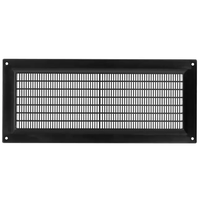 Rejilla de ventilación rectangular con rejilla 130x300 negra - VR1330M