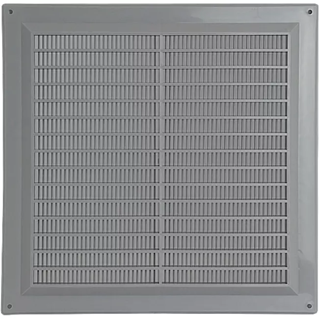 Rejilla de ventilación cuadrada con rejilla 250x250 gris