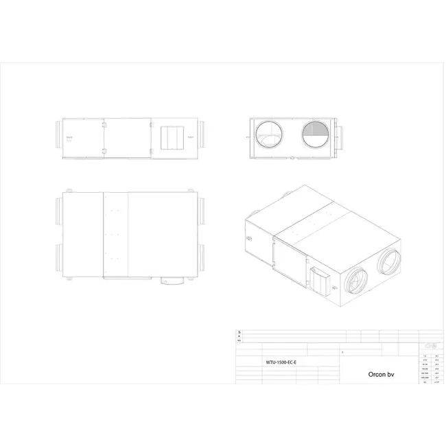 Orcon WTU 1500 EC-E - 1500m³/h