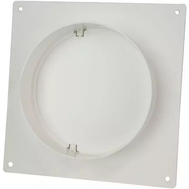 Soporte mural redondo de plástico con válvula de no retorno diámetro: 125 mm - AFV125