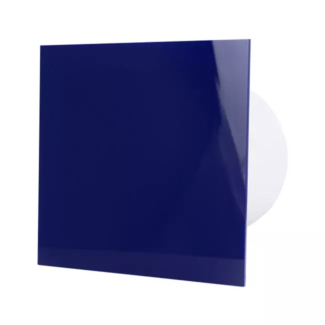 Air Roxy extractor de baño con diámetro de conexión 100 mm con temporizador y inicio retardado - frontal de plástico azul