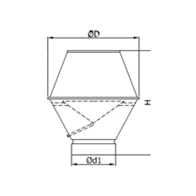Deflector redondo 315 mm sendzimir galvanizado
