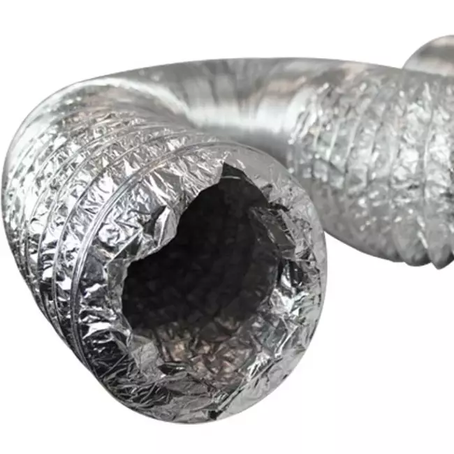 Aludec 100 mm tubo flexible sin aislamiento - 1 m