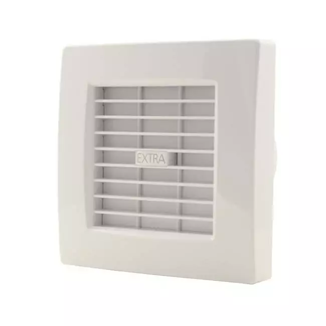 Europlast extractor de baño Ø 100 mm Blanco con trampilla de cierre automático - lujo X100Z
