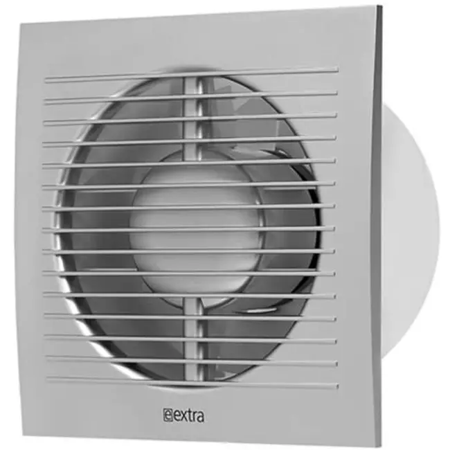 Extractor de baño Ø 100 mm plateado con temporizador - estándar EE100TS