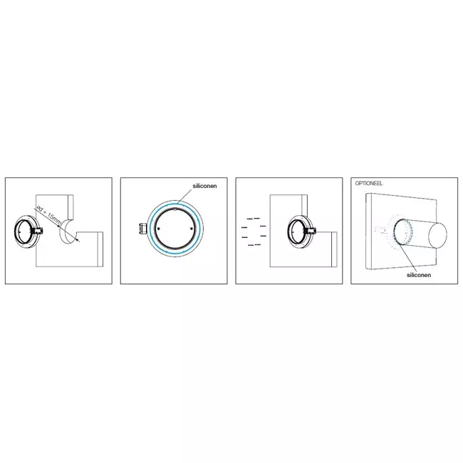 Compuerta cortafuegos redonda compacta 500 mm actuador 24V - E-FDC DD M24 D500