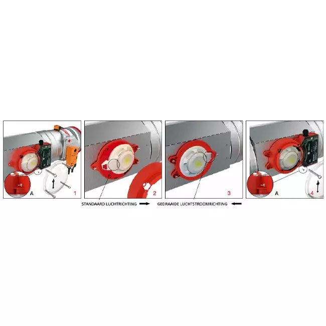 Sensor de humo 230V para compuerta cortafuegos redonda 125 mm - E-FDC A SSA D125 230