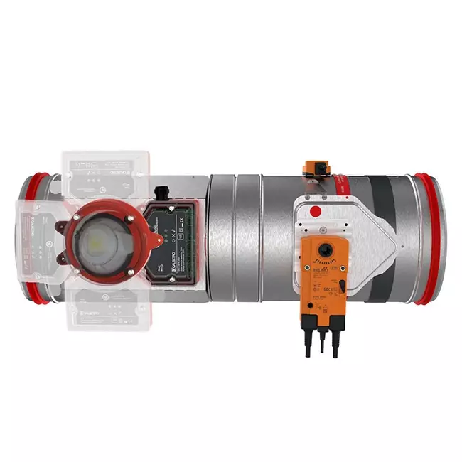 Sensor de humo 230V para compuerta cortafuegos redonda 125 mm - E-FDC A SSA D125 230