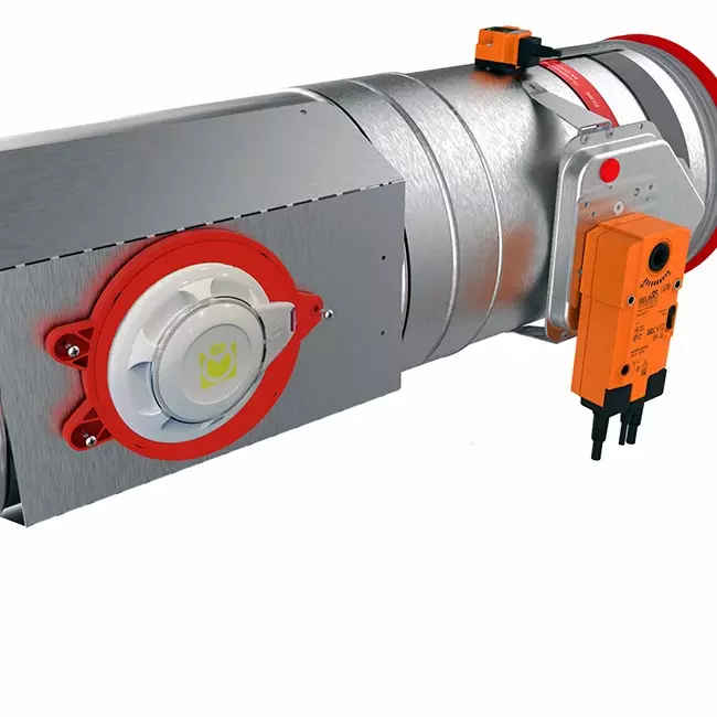 Sensor de humo 230V para compuerta cortafuegos redonda 125 mm - E-FDC A SSA D125 230