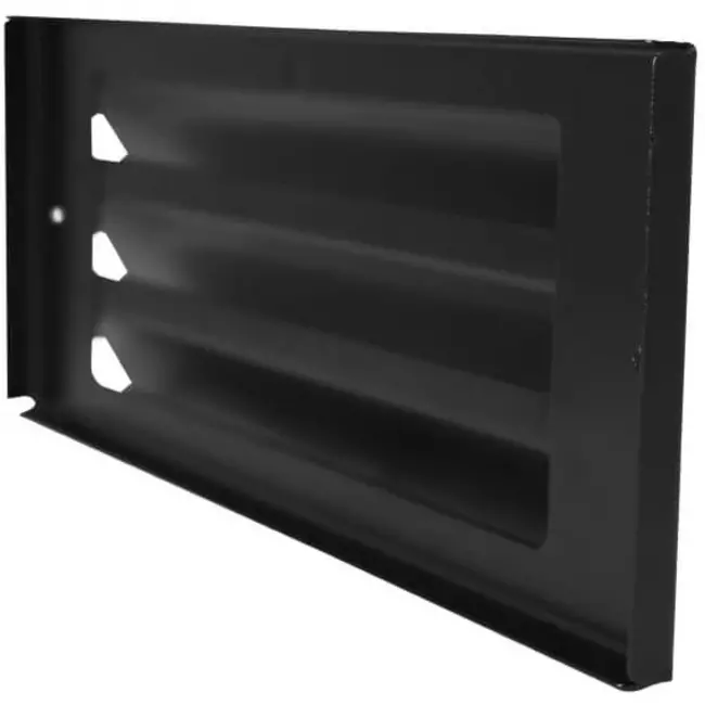 Rejilla de pared exterior de montaje en superficie 300mm x 100mm NEGRO