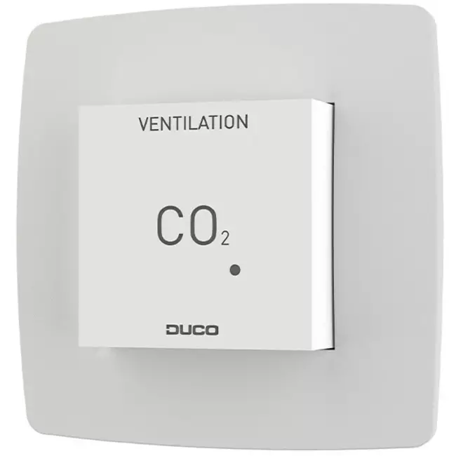 Sensor ambiental Duco CO2 sin control RF/Cableado blanco