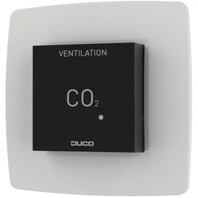 Sensor ambiental de CO2 Duco sin control RF/Cableado negro