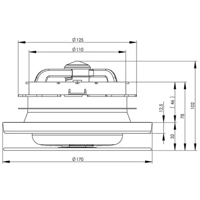 Válvula de extracción Zehnder ComfoValve Luna E125